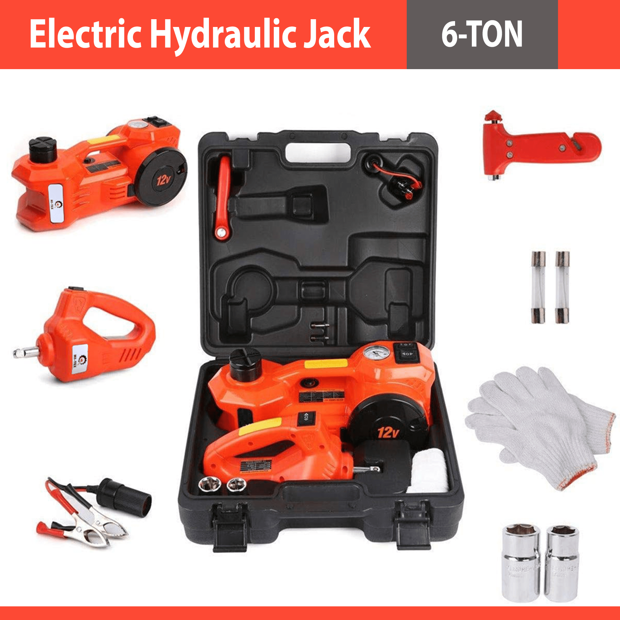 Electric Hydraulic Jack 6-Ton [ ORANGE ] مفتاح ربط وجاك الكترولي – شركة ...