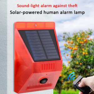 Solar Alarm Lamp with Motion Sensor and Remote