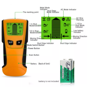 Electric Detector Wall Scanner with LCD Display