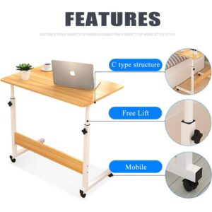 Stylish Adjustable Laptop Table with Wheels