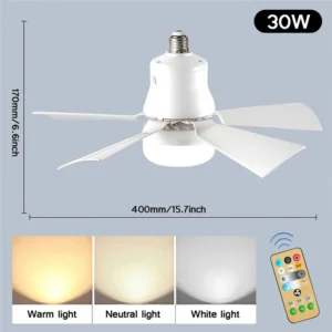 Fan with Led Light 30W