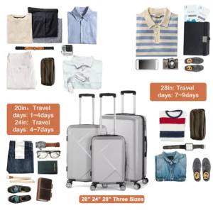 Suitcase Grey 3pcs Set