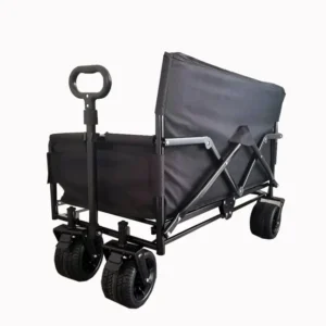 Folding Wagon With Chair Black