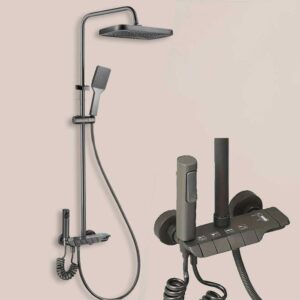 Shower Set Black With Shattaf