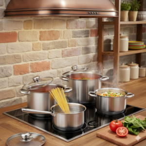 Stainless Steel Cookware Set [ 8-PCS ]