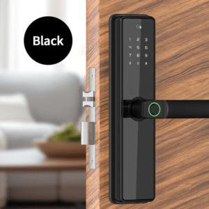 Smart Door Lock With Camera Black