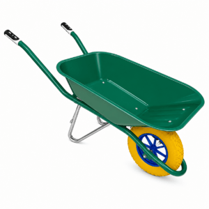 Wheel Barrow Green with Yellow Tire  عربانة اخضر