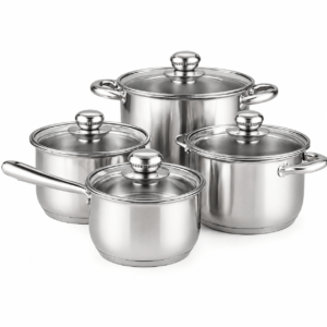 Stainless Steel Cookware Set [ 8-PCS ]