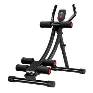 Foldable Abdominal Exercise Machine with LCD Monitor
