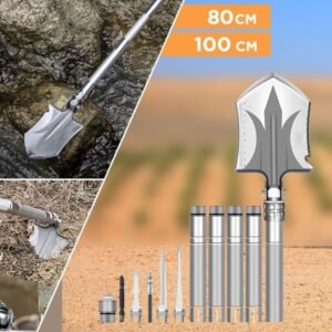 7 In 1 Camping Shovel with Multifunction Tools