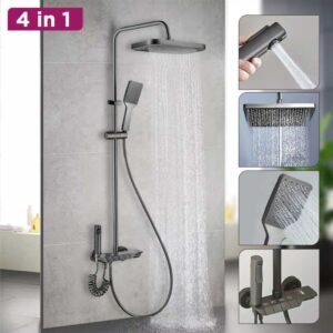 Shower Set Black With Shattaf
