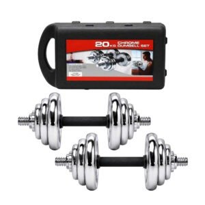 Adjustable Chrome Dumbbell [ 20-Kgs ]