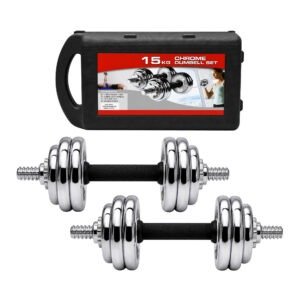 Adjustable Chrome Dumbbell [ 15-Kgs ]